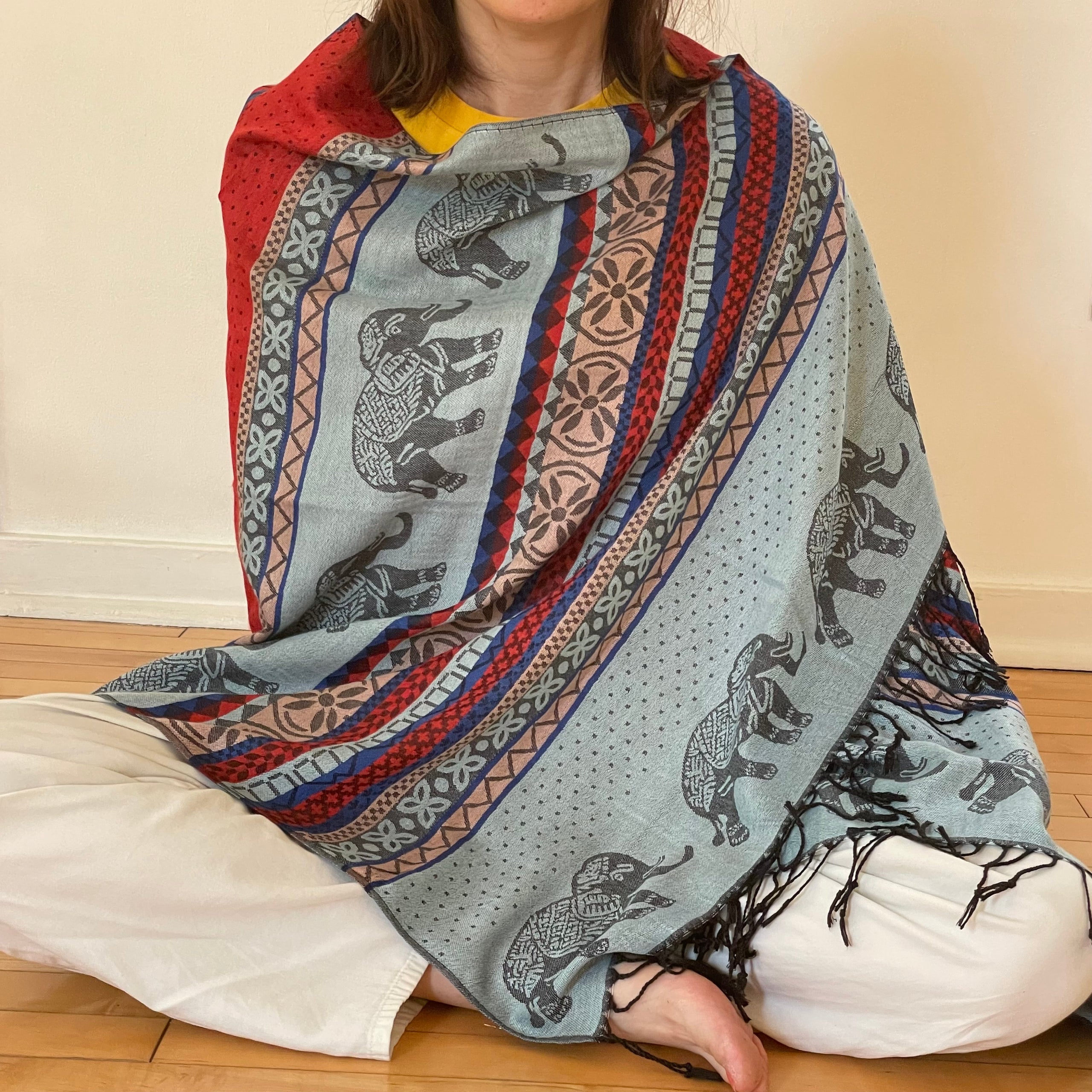 Silk and Cashmere Meditation Shawl.  Online Store - Toronto Sivananda Yoga  Vedanta Centre